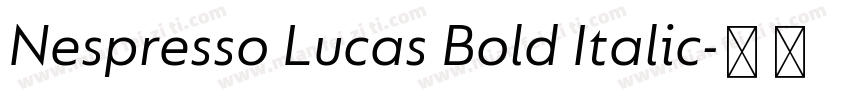 Nespresso Lucas Bold Italic字体转换